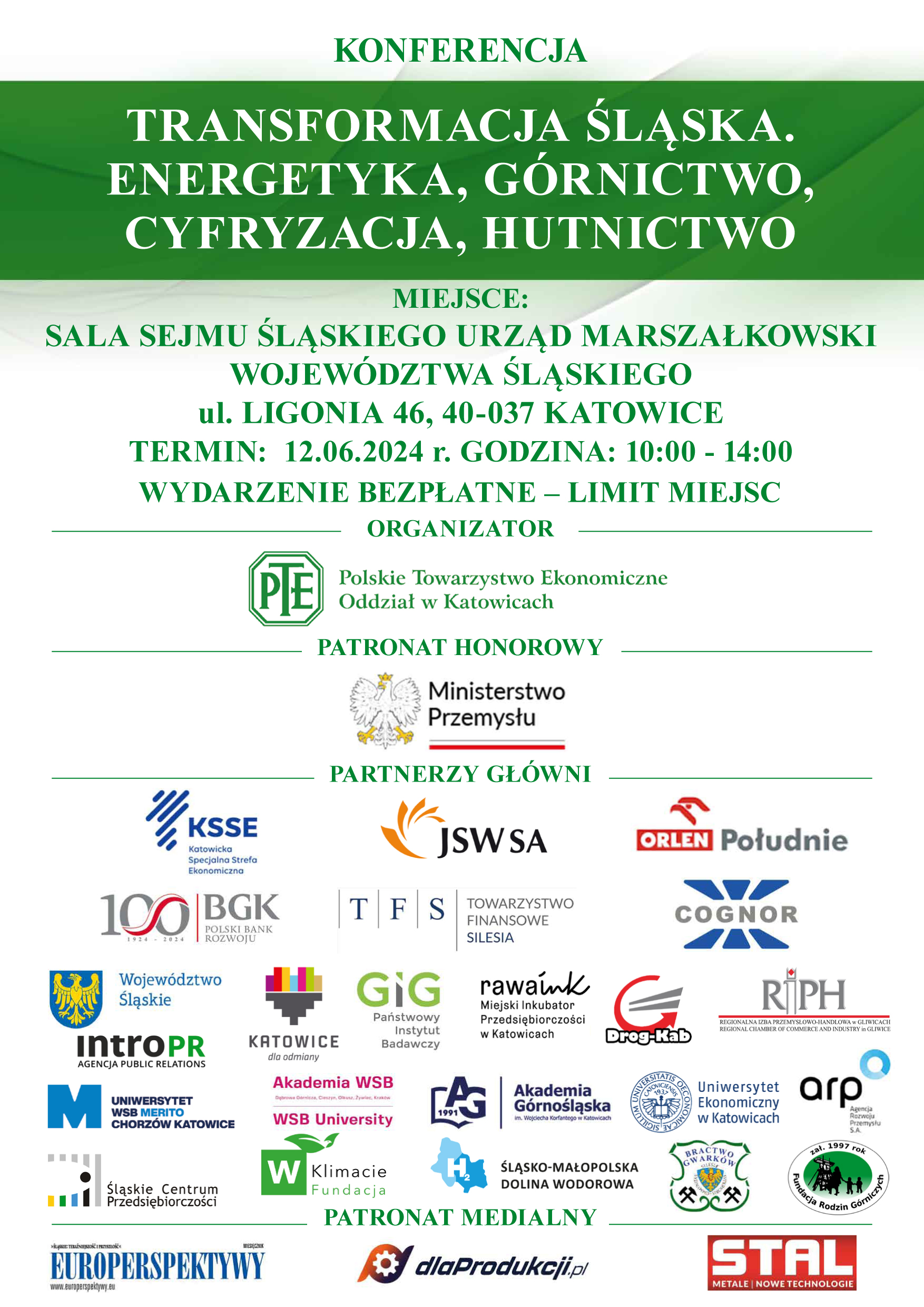 Transformacja Śląka zaproszenie konferencja 12.06