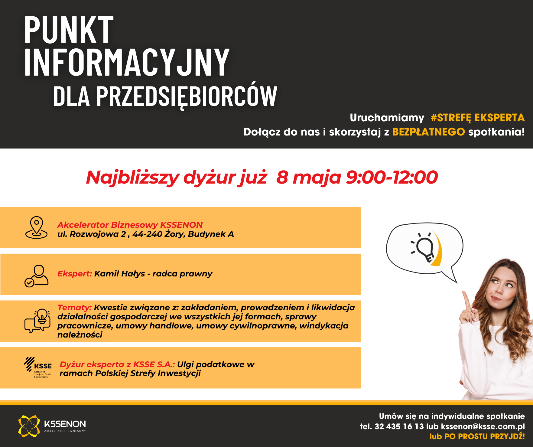 8 maj PUNKT INFORMACUJNY DLA PRZEDSIBIORCÓW