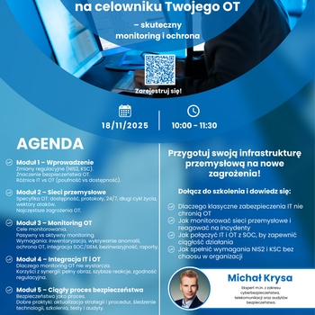 Hakerzy na celowniku Twojego OT – skuteczny monitoring i ochrona 