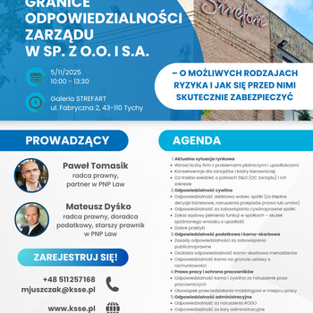 Granice odpowiedzialności  Zarządu w Sp z o.o. i S.A. – o możliwych rodzajach ryzyka i jak się przed nimi skutecznie zabezpieczyć 