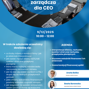 Rachunkowość zarządcza dla CEO 