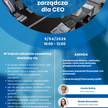 Rachunkowość zarządcza dla CEO 